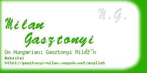 milan gasztonyi business card